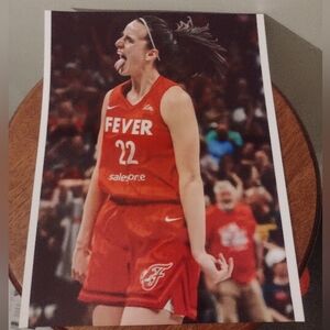NEW!💯 CAITLIN CLARK ULTRA GLOSSY 8.5x11 ROOKIE INDIANA FEVER TONGUE OUT POSTER!